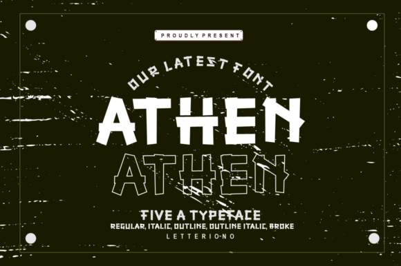 Athen: Bold Display Font for Handmade Labels & Printables