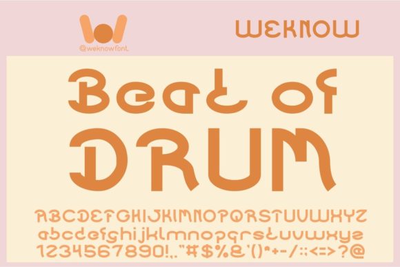 Beat of Drum: A Playful Display Font for Handmade Labels & Printables