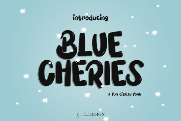 Blue Cheries: A Playful Display Font That Stands Out in Fast-Scrolling Feeds