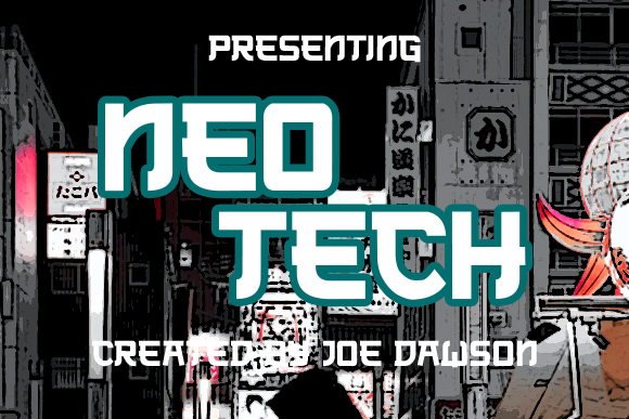 Neo Tech: A Modern Display Font for Digital Brand Identity