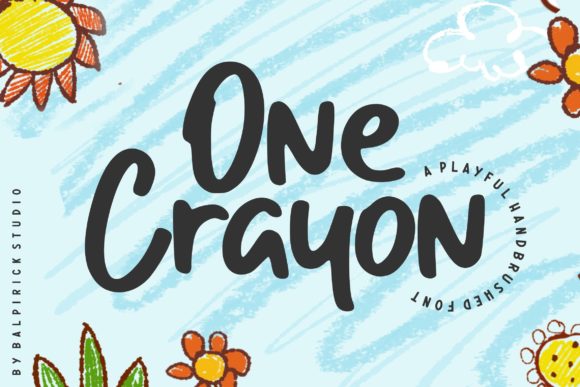 One Crayon: A Playful Display Font That Feels Like Hand-Drawn Trust