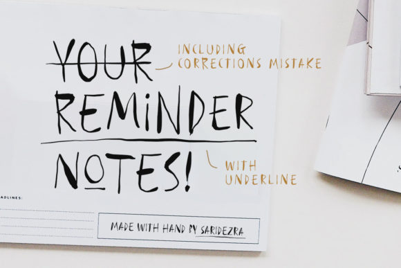 Reminder Notes: A Display Font That Adds Personality to Digital Headlines