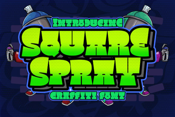 Square Spray: A Bold Display Font for Handmade Creators
